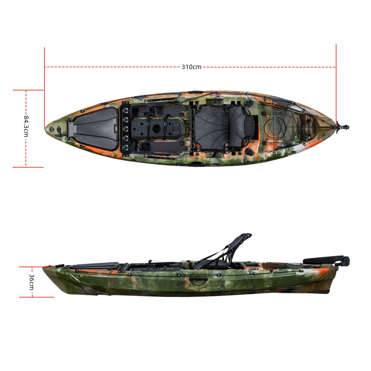 Рыболовный каяк LSF First-clas – обзор и цена Fishing Kayak Pedal Drive